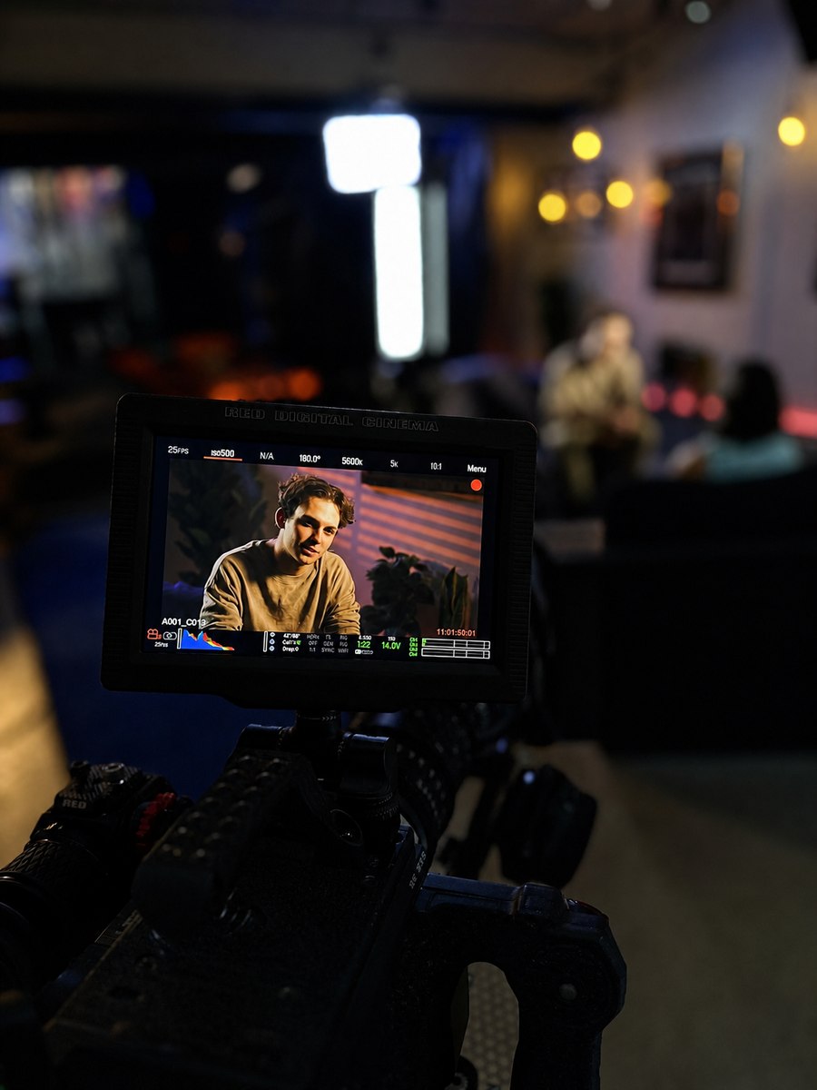Behind the scenes on a JJ Splice Showreels shoot